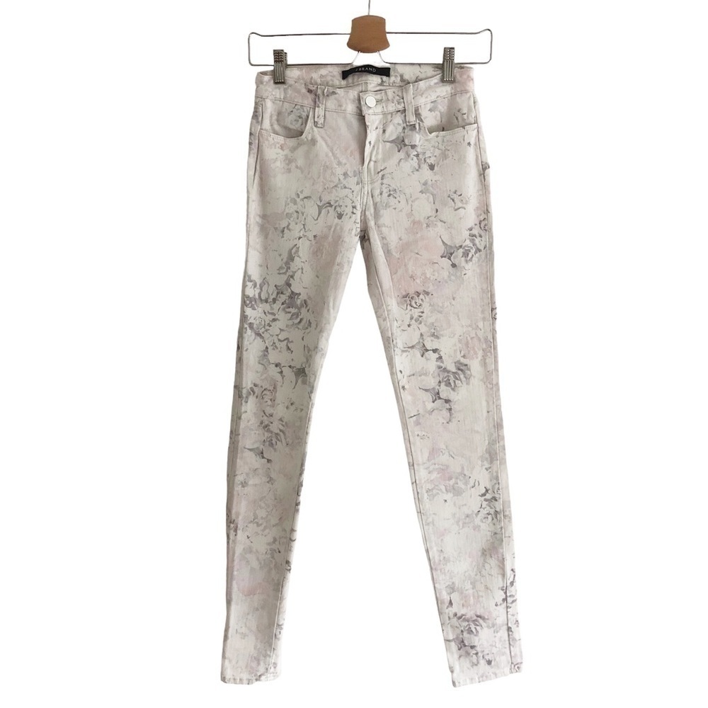J Brand Jean Super Skinny Ghost Rose Floral Size 25